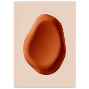 Abstract Terracotta Organic Shape Wall Art - Minimalist Earth Tone Print