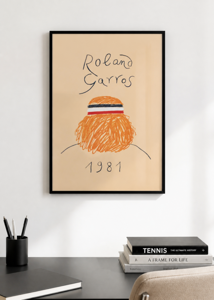 Roland Garros 1981 Vintage French Open Tennis Poster Art Print