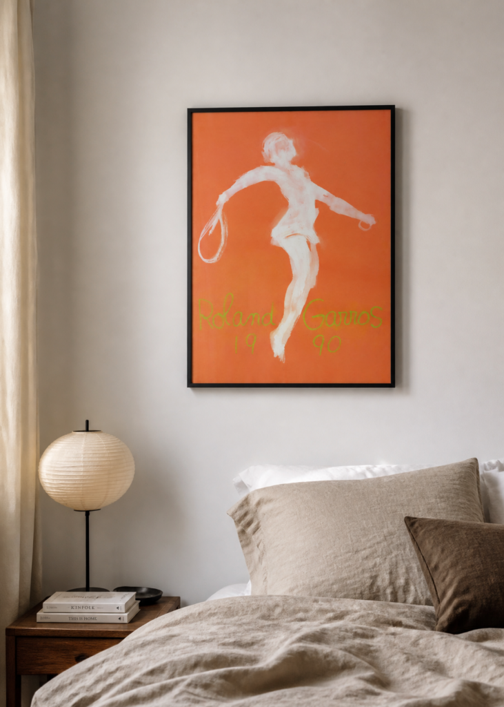Roland Garros 1990 French Open Tennis Poster - Vintage Sports Art Print
