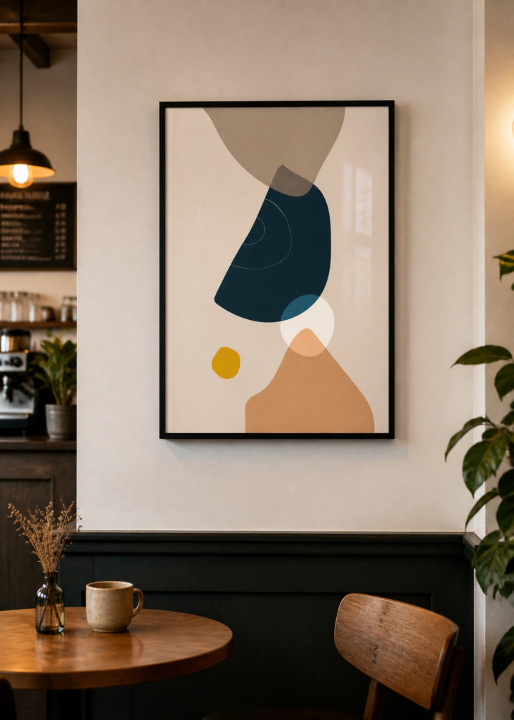 Abstract Geometric Shapes Wall Art Print - Modern Minimalist Poster