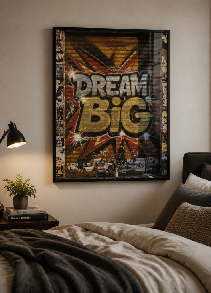 Dream Big Graffiti Street Art Motivational Wall Poster